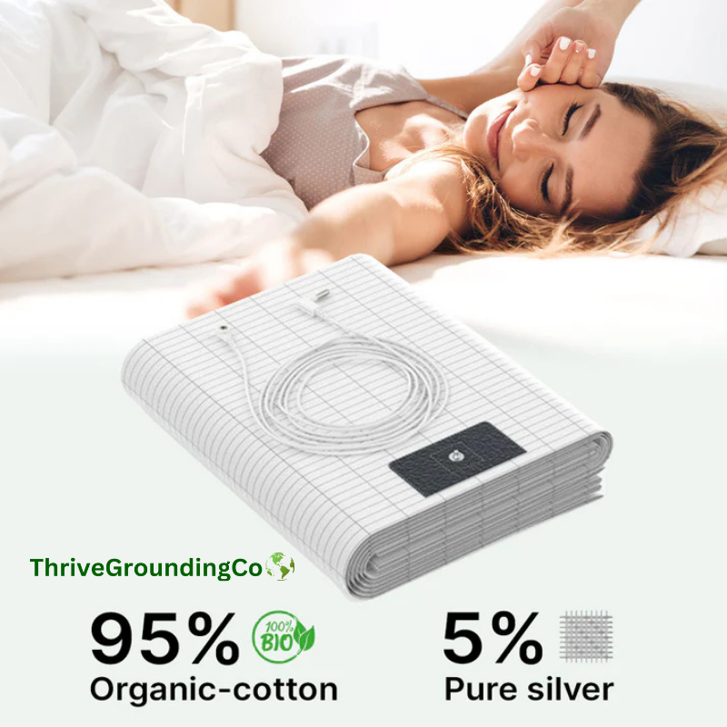 Ground conductive therapy bed sheet Radiation resistant silver fiber antibacterial organic cotton double bed silver ion bed sheet