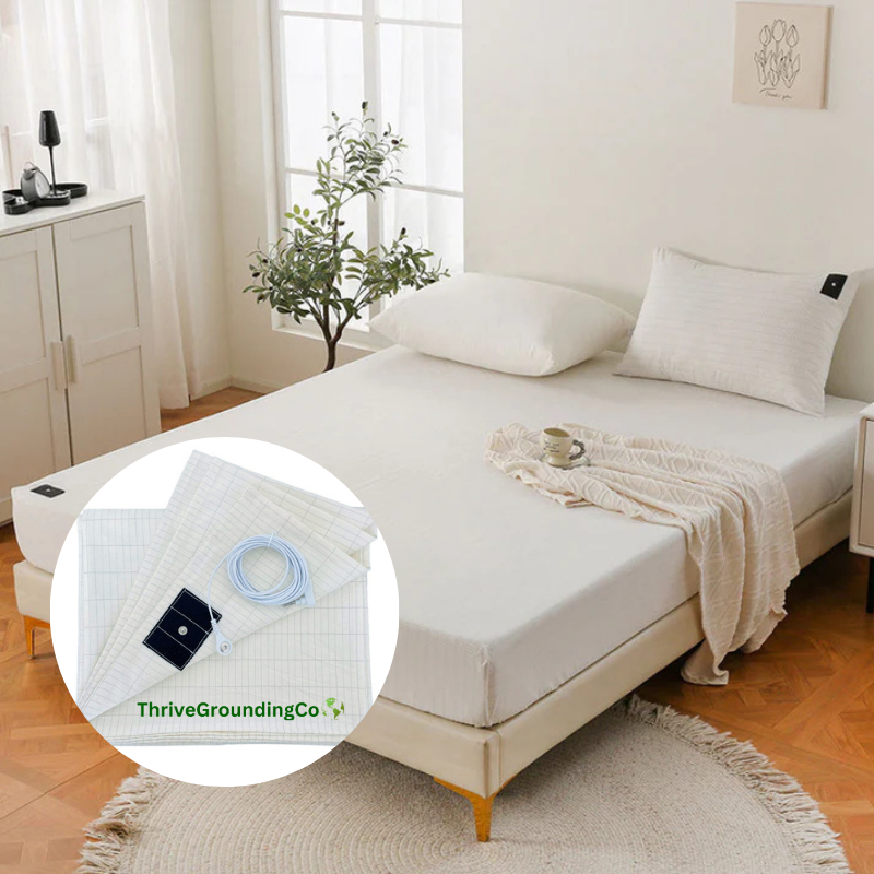 Ground conductive therapy bed sheet Radiation resistant silver fiber antibacterial organic cotton double bed silver ion bed sheet