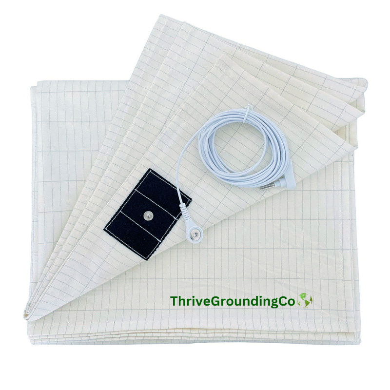 Ground conductive therapy bed sheet Radiation resistant silver fiber antibacterial organic cotton double bed silver ion bed sheet